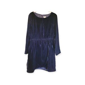 J.Crew Navy Velvet Tulip-Hem Dress – Size 10 – Perfect for Work-to-Holiday-Party